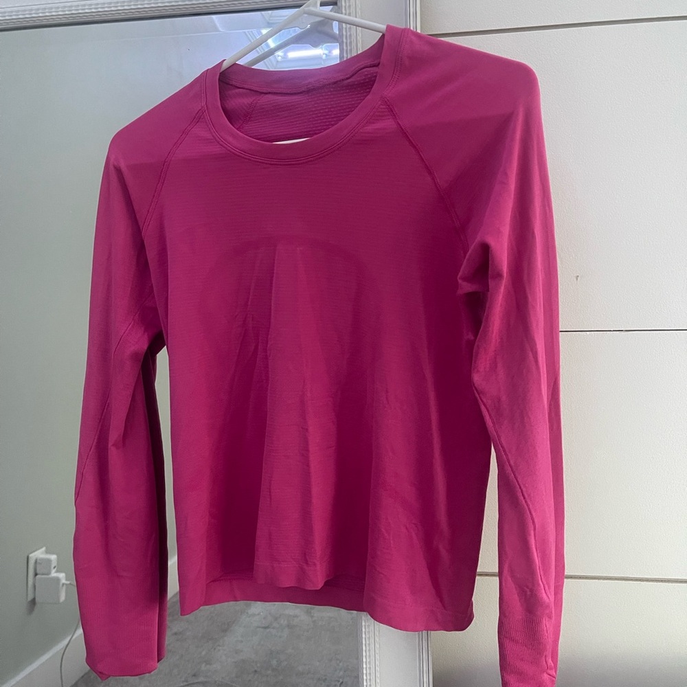 Lululemon Swiftly Tech long sleeved, Sonic Pink/Pow Pink, Waist Length